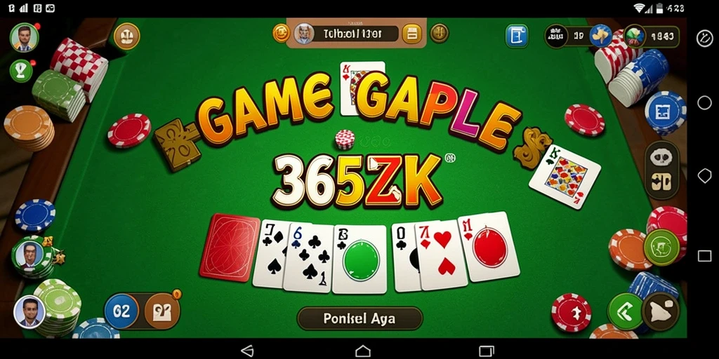 Tampilan gameplay seru dari game Gaple 365ZK.