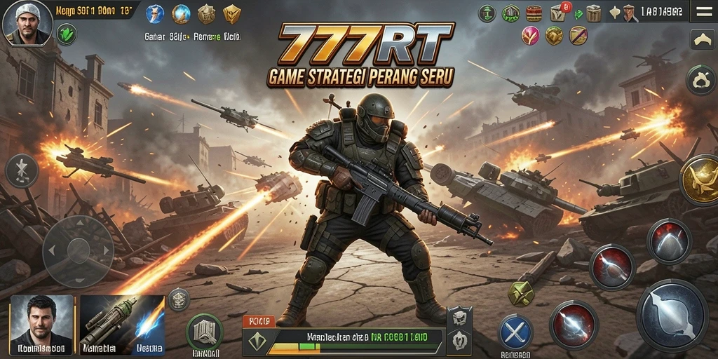 Screenshot gameplay 777RT yang menunjukkan pertempuran taktis dalam aksi.