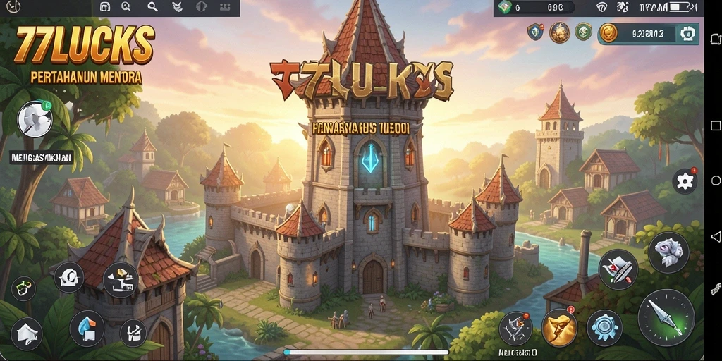 Gameplay menarik dari 77LUCKS dalam Tower Defense.