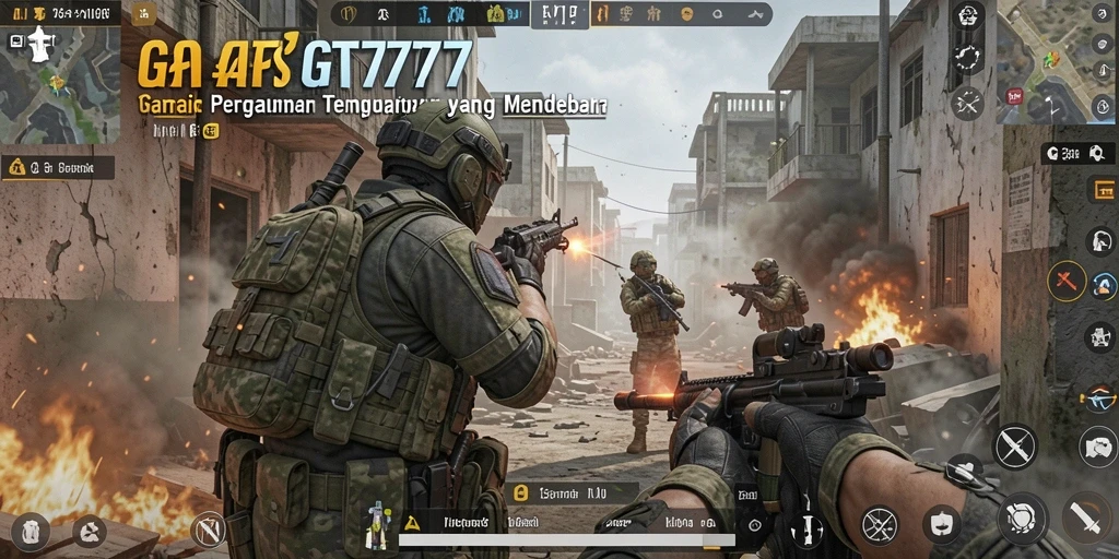 Screenshot gameplay GT777 menampilkan aksi tembak-menembak yang mendebarkan.
