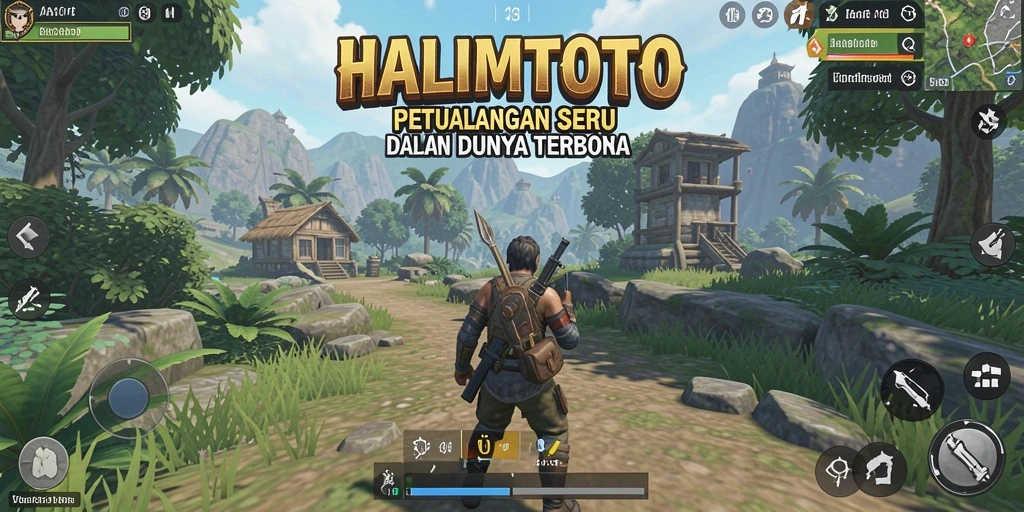 Tangkapan layar menunjukkan keindahan dunia terbuka HALIMTOTO.