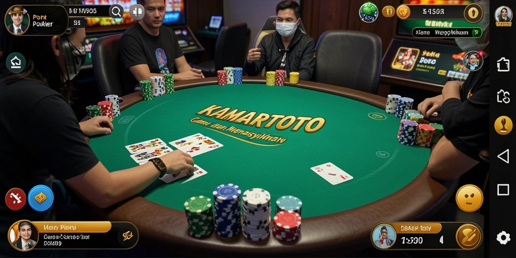 Tangkapan layar KAMARTOTO menunjukkan aksi seru di permainan Poker.