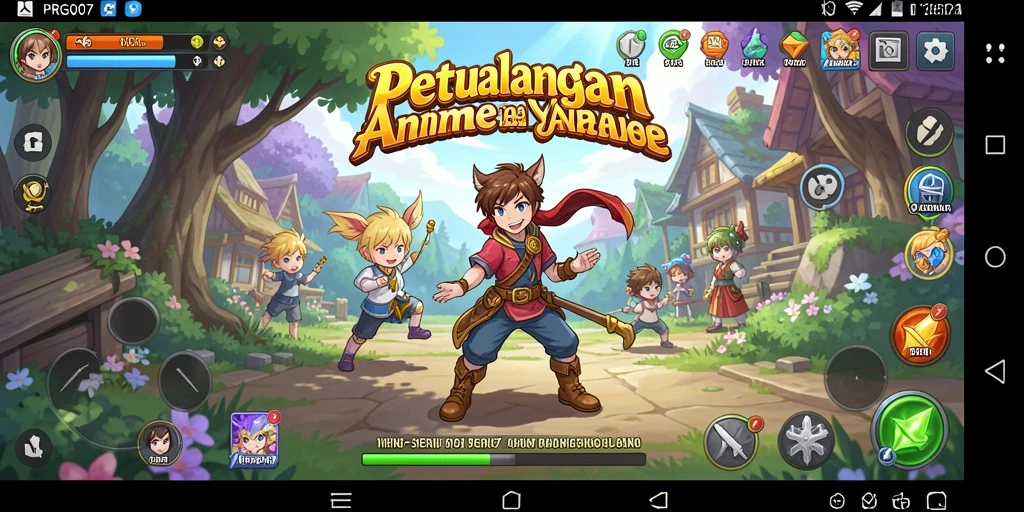Screenshot gameplay PRG007 menampilkan aksi karakter Anime yang seru.