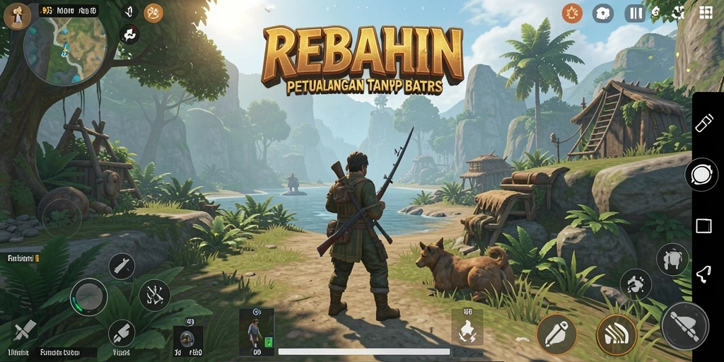 Tampilan gameplay seru di dunia terbuka REBAHIN.