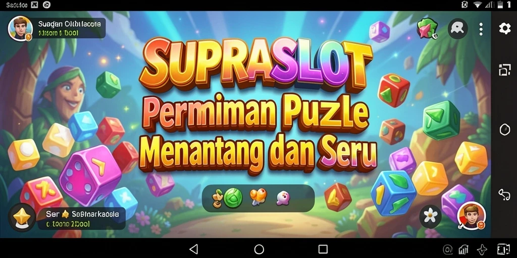 Tampilan gameplay SUPRASLOT dengan berbagai tantangan Puzzle.