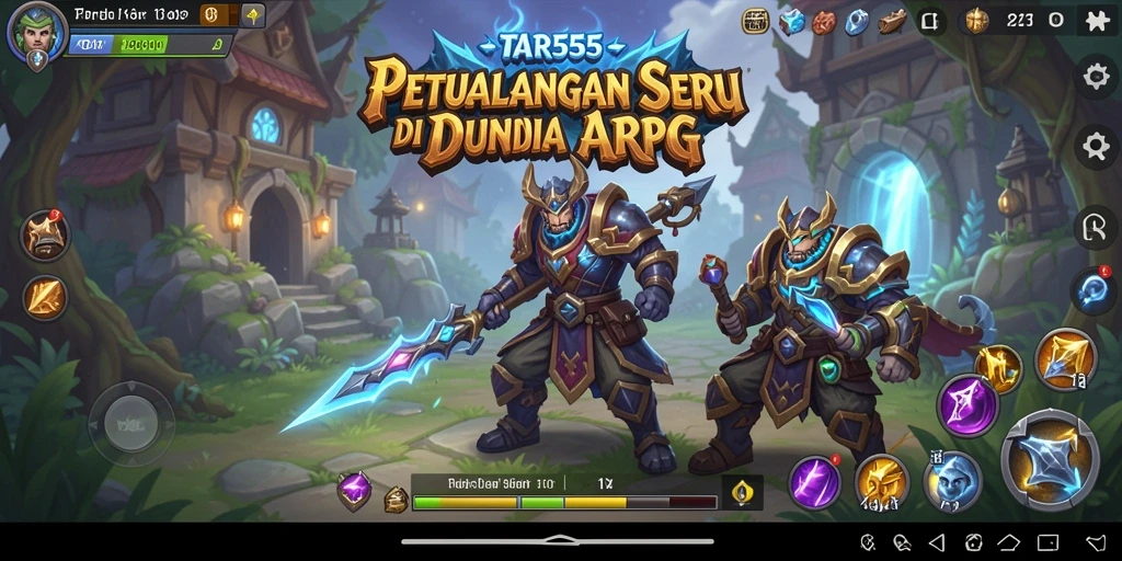 Tangkapan layar TAR555 menunjukkan aksi seru dalam pertempuran ARPG.