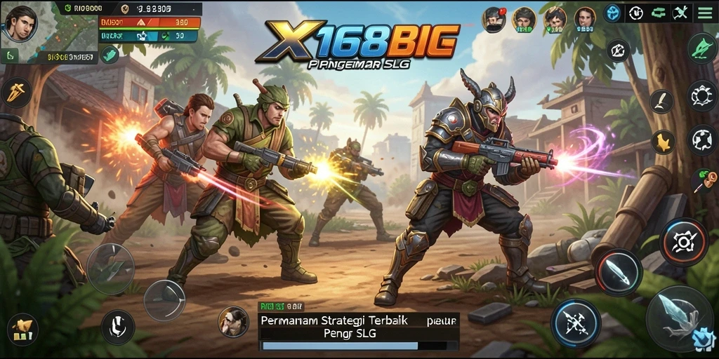 Tampilan gameplay menarik X168 yang menampilkan strategi SLG.
